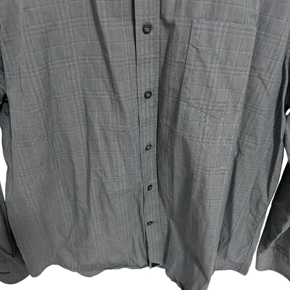 UNTUCKit Men’s Long Sleeve Shirt Size XXL Checkered Gray - Picture 3 of 6